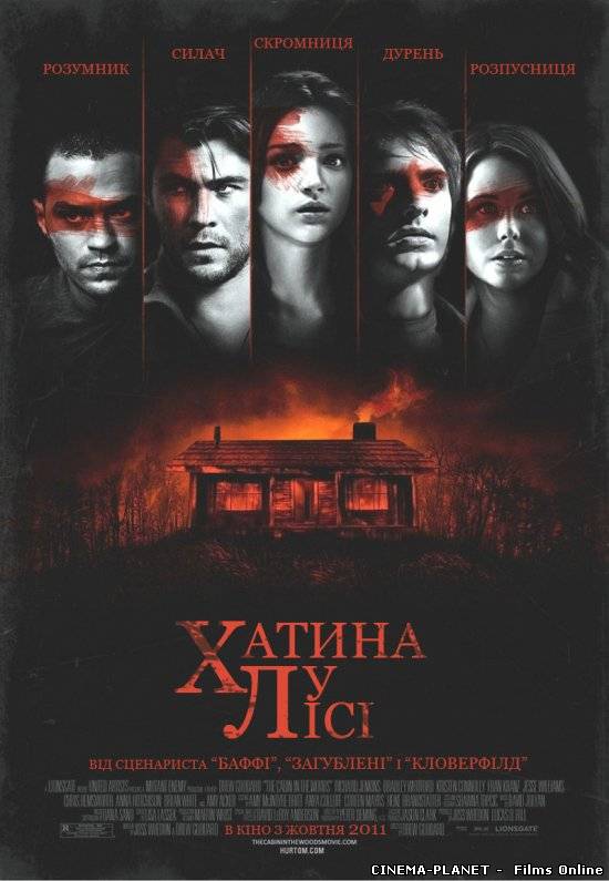 Хатина в лісі / The Cabin in the Woods (2011) українською онлайн без реєстрації